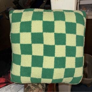 Green Checkerboard Square Pillow wicked set of 2